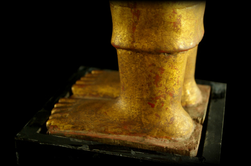 Extremely Rare Early 19C Standing Laos Buddha #B055